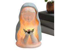 Blesse Mother Mary Night Light - Lampe Religieuse À LED Décorative | Apaisant Une Lueur Chaude Pour La Saison Des Fêtes Ornement D'éclairage Spirituel Chambre De Collège Coucher, Maison D'artisanat No