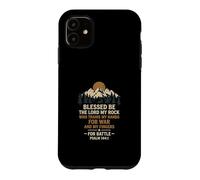 Blessed Be The Lord My Rock for Battle Psaum 1441 Coque pour iPhone 11