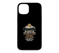 Blessed Be The Lord My Rock for Battle Psaum 1441 Coque pour iPhone 13