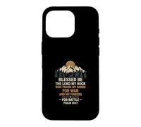 Blessed Be The Lord My Rock for Battle Psaum 1441 Coque pour iPhone 16 Pro