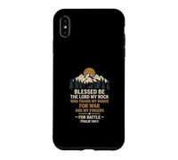 Blessed Be The Lord My Rock for Battle Psaum 1441 Coque pour iPhone XS Max