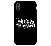 Blessed Beyond Measure Simply Blessed Blessing au dos Coque pour iPhone X/XS
