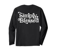 Blessed Beyond Measure Simply Blessed Blessing au dos Manche Longue