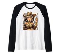 Blessed Black Cowgirl Leopard Western Swag African Christian Manche Raglan