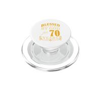 Blessed by God 70 Years Birthday Design Vintage PopSockets PopGrip pour MagSafe