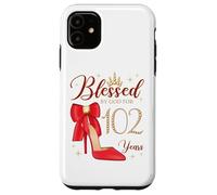 Blessed by God for 102 Years Old Fête d'anniversaire Reine Coque pour iPhone 11