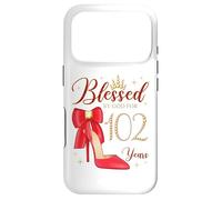 Blessed by God for 102 Years Old Fête d'anniversaire Reine Coque pour iPhone 17 Pro