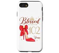 Blessed by God for 102 Years Old Fête d'anniversaire Reine Coque pour iPhone SE (2020) / 7/8