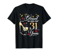 Blessed by God for 31 Years Old Women 31st Birthday Queen T-Shirt