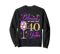 Blessed by God for 40 Years Old Women 40th Birthday Queen Sweatshirt