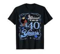 Blessed by God for 40 Years Old Women 40th Birthday Queen T-Shirt