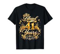 Blessed by God for 41 Years Old Women 41st Birthday Queen T-Shirt