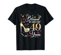 Blessed by God for 49 Years Old Women 49th Birthday Queen T-Shirt