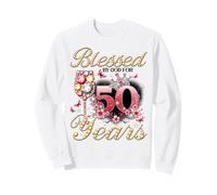 Blessed by God for 50 Years Old Women 50th Birthday Queen Sweatshirt