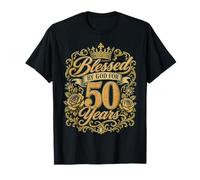 Blessed by God for 50 Years Old Women 50th Birthday Queen T-Shirt