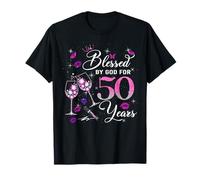 Blessed by God for 50 Years Old Women 50th Birthday Queen T-Shirt