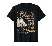 Blessed by God for 51 Years Old Women 51st Birthday Queen T-Shirt