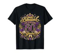 Blessed by God for 60 Years Old Women 60th Birthday Queen T-Shirt