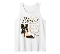 Blessed by God for 63 Years Old 63th Birthday Party Queen Débardeur