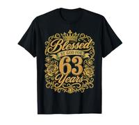 Blessed by God for 63 Years Old Women 63rd Birthday Queen T-Shirt
