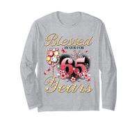 Blessed by God for 65 Years Old Women 65th Birthday Queen Manche Longue
