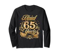 Blessed by God for 65 Years Old Women 65th Birthday Queen Manche Longue