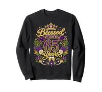 Blessed by God for 65 Years Old Women 65th Birthday Queen Sweatshirt