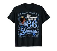 Blessed by God for 66 Years Old Women 66th Birthday Queen T-Shirt