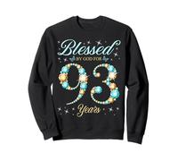 Blessed by God for 93 Years Old 93th Birthday B-Day Party Sweatshirt