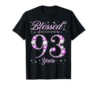 Blessed by God for 93 Years Old 93th Birthday B-Day Party T-Shirt