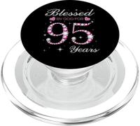 Blessed by God for 95 Years Old 95th Birthday Party PopSockets PopGrip pour MagSafe