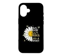 Blessed by God Loved by Jesus LED by Spirit Faith Coque pour iPhone 16