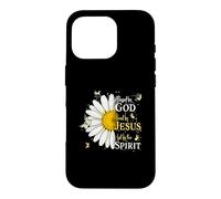 Blessed by God Loved by Jesus LED by Spirit Faith Coque pour iPhone 16 Pro