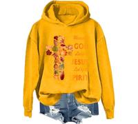 Blessed By God Loved By Jesus Led By The Spirit Sweatshirt, Blessed Girl Shirt For Women, Religiious Shirts Women Man, Jaune-1., S