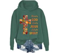 Blessed By God Loved By Jesus Led By The Spirit Sweatshirt, Blessed Girl Shirt For Women, Religiious Shirts Women Man, Vert-1, XXL
