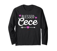 Blessed Cece Grandma Shirt Grandmother Womens Mothers Day Manche Longue