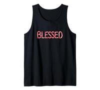 Blessed - Christian Faith Candy Cane Red & White Christmas Débardeur