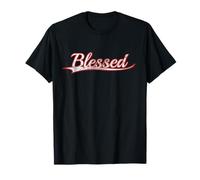 Blessed Christian Faith Religious Quote Vintage Varsity T-Shirt
