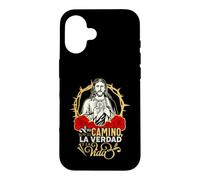 Blessed Faith God Cross Bible Verse Mexican Devotion Phrase Coque pour iPhone 16