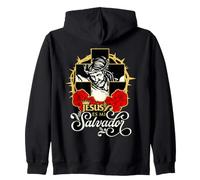 Blessed Faith God Cross Bible Verse Mexican Devotion Phrase Sweat à Capuche
