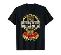 Blessed Faith God Cross Bible Verse Mexican Devotion Phrase T-Shirt Graphique avec Valeur