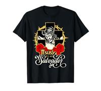 Blessed Faith God Cross Bible Verse Mexican Devotion Phrase T-Shirt Graphique avec Valeur