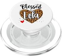Blessed Lela Léopard Imprimé Nana Fête des Mères Grandma Mama PopSockets PopGrip pour MagSafe