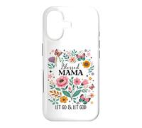 Blessed Mama Floral Christian Butterfly Let Go and Let God Coque pour iPhone 17