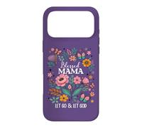 Blessed Mama Floral Christian Butterfly Let Go and Let God Coque pour iPhone 17 Pro Max