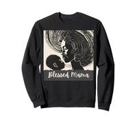 Blessed Mama, mère Afro-américaine, Enfant, Amour, fête des mères Sweatshirt