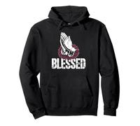 Blessed Priing Hands - Chapelet Vintage Religieux chrétien Sweat à Capuche