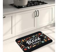 Blessed - Tapis de cuisine doux sur le thème des aliments colorés, rembourré, confortable, lavable, antidérapant pour cuisine, évier, buanderie, salle de bain, 40,6 x 61 cm