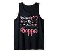 Blessed to Be Called Boppa Flower Heart Cute Mother's Day Débardeur