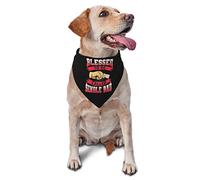 Blessed to Be Called Dad Spring Dog Bandanas Boy Bulk Puppy Foulard Réglable Doux Triangle Bavoirs Accessoires pour Petits Moyens Grands Chiens Chats Blanc